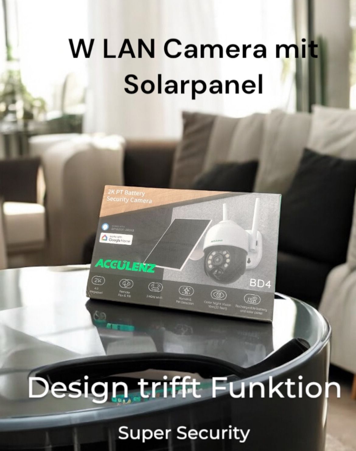 W LAN Camera mit Solarpanel