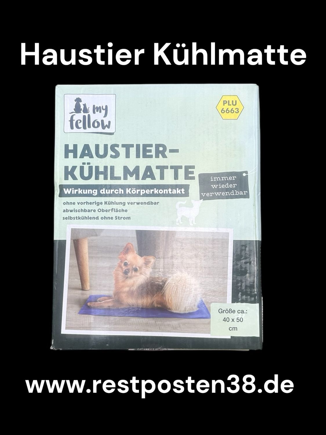 Haustier-Kühlmatte 40 x50 cm, blau