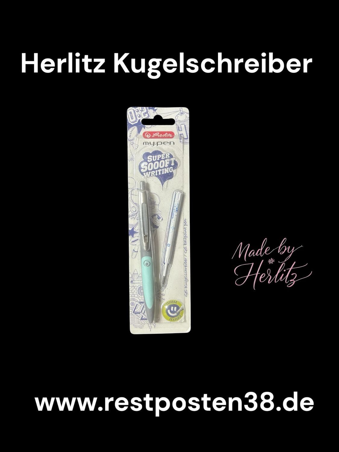 Herlitz my pen Gelkugelschreiber, silber / türkis