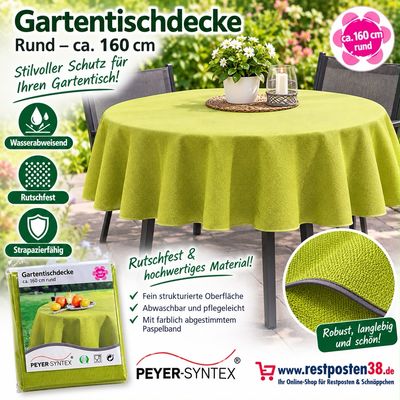 Gartentischdecke Rund 160 cm