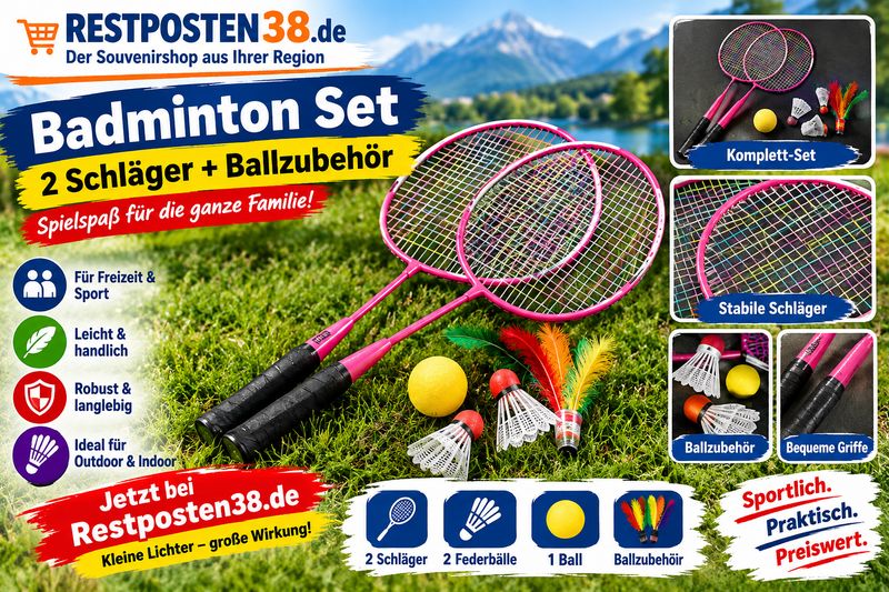 Badminton Tennisschläger und Bälle -Set