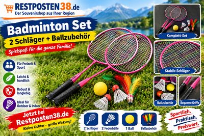 Badminton Tennisschläger und Bälle -Set