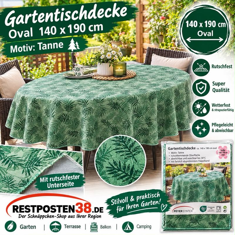 Garten Tischdecke Oval