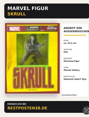 MARVEL GALLERY COMIC SKRULL PVC STATUE