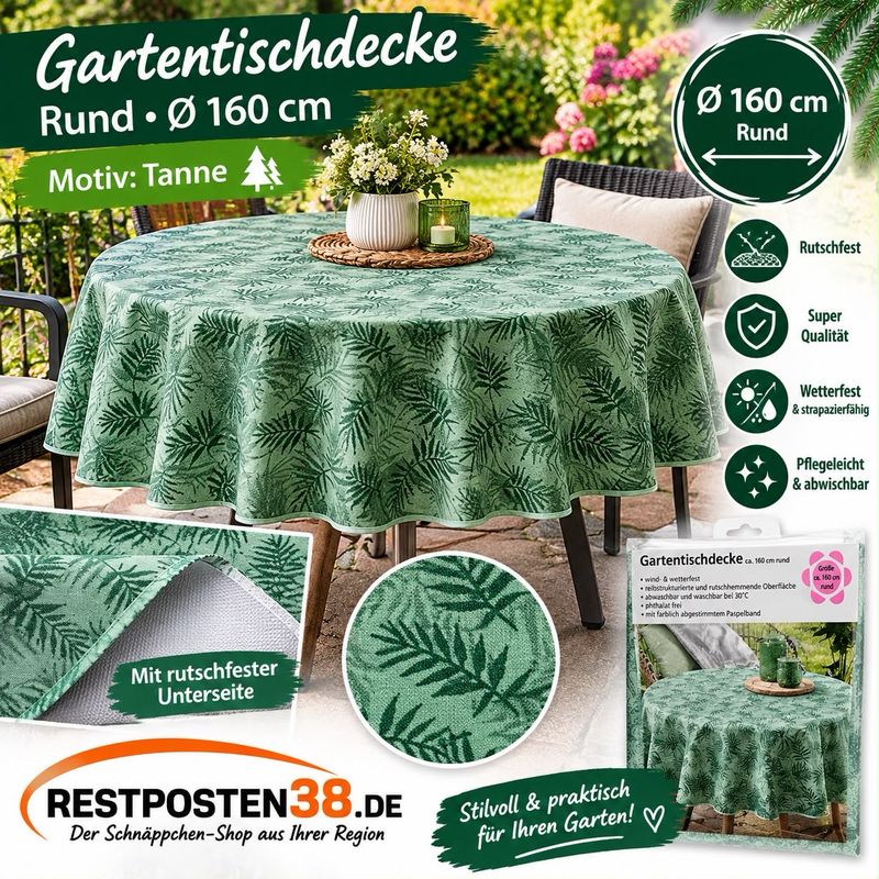 Garten Tischdecke rund
