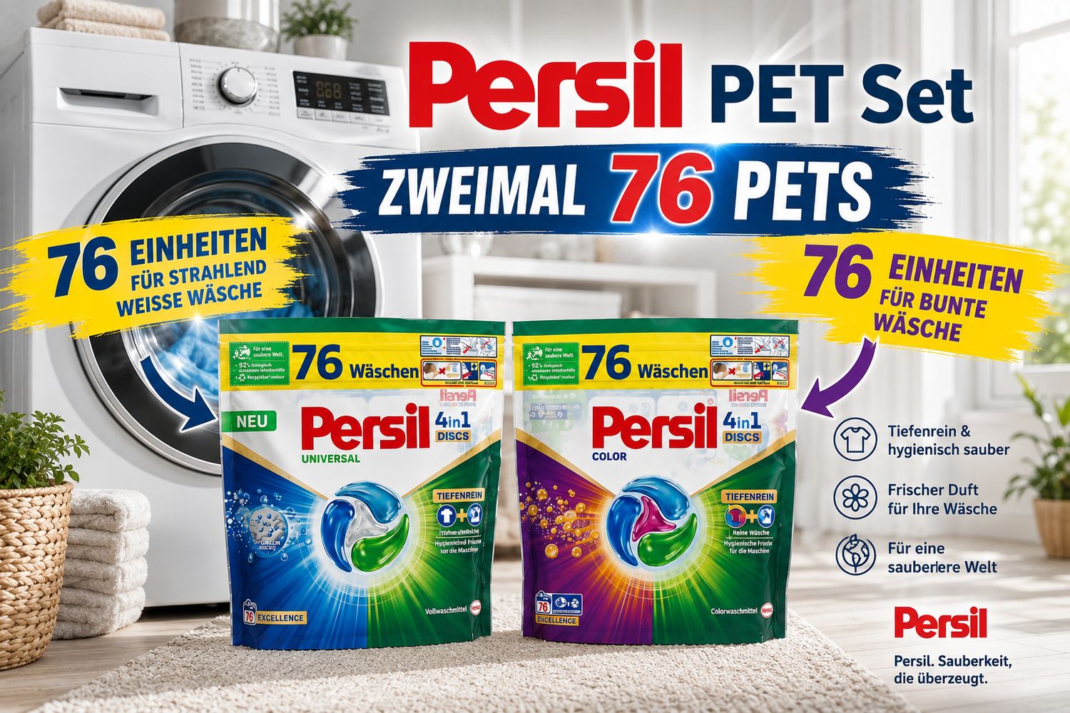 Persil Wäsche Ped Set 2 x 76 stk