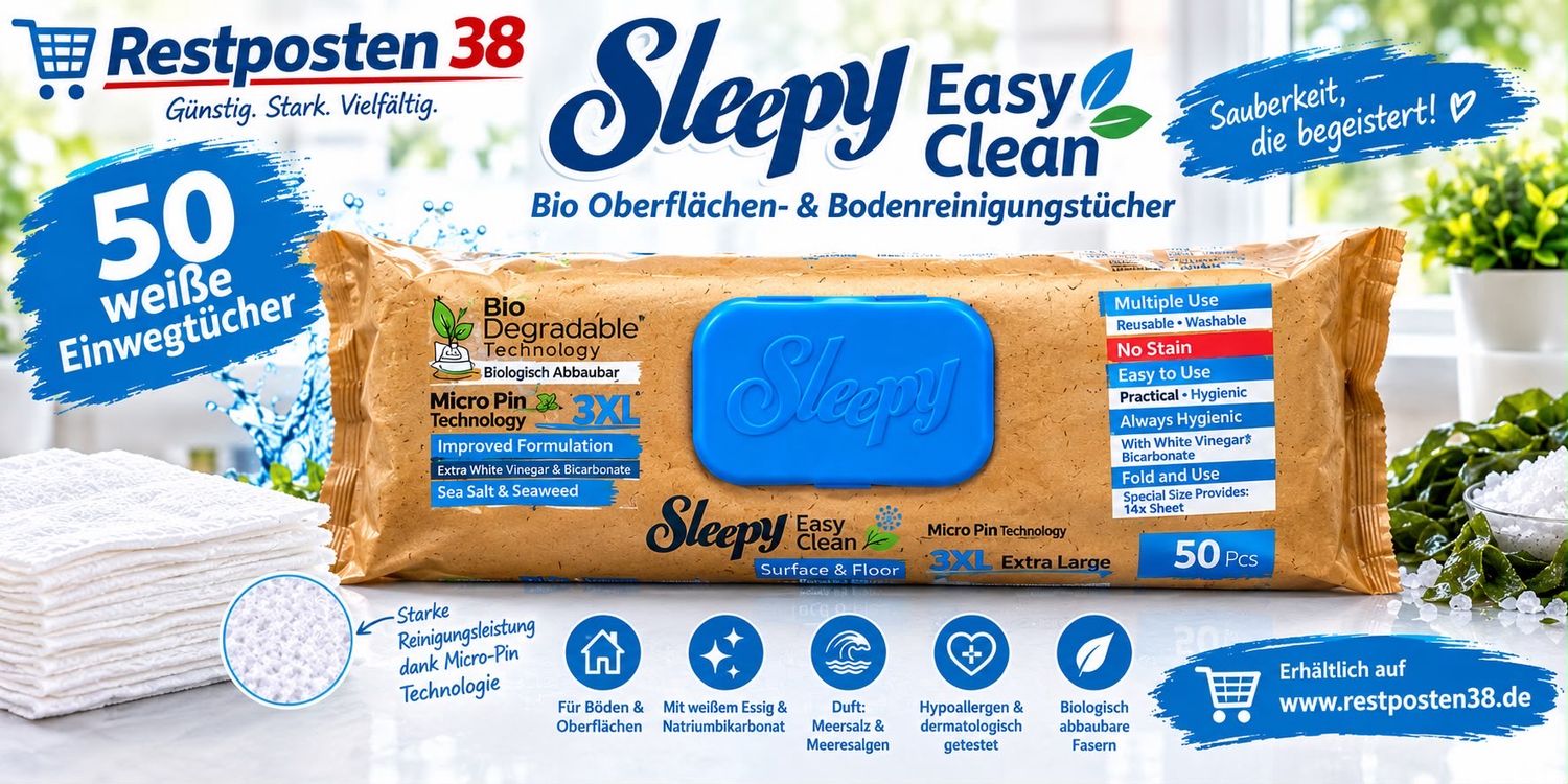 Sleepy Boden Einwegtücher 50 Stück Reißfest
