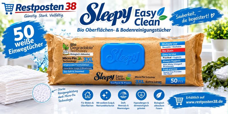 Sleepy Boden Einwegtücher 50 Stück Reißfest