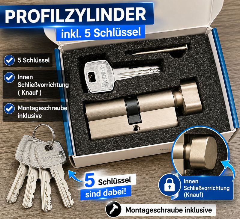 Zylinder Türschloss Europäische Norm Farbe Matt