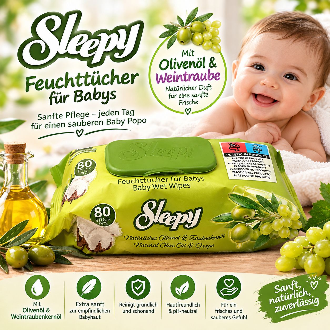 Sleepy Olivenöl Weintraube