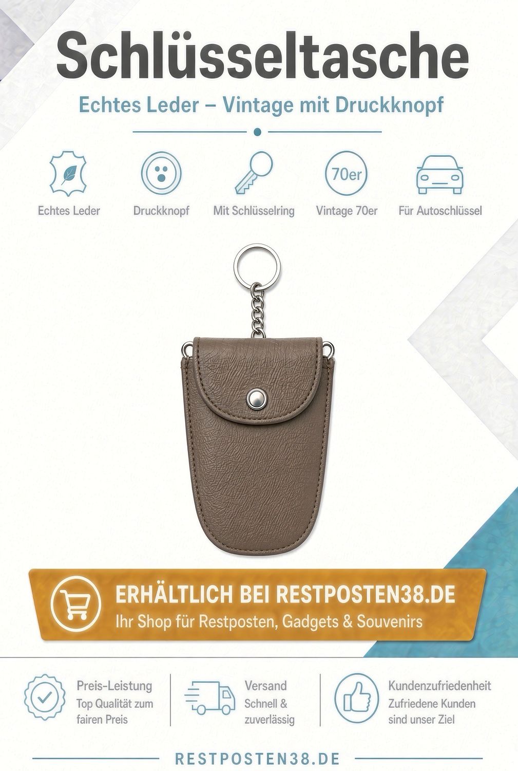 Retro Haustürschlüsseltasche