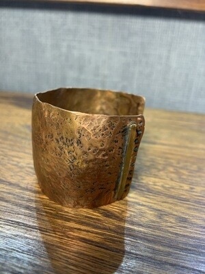 Copper and Brass Hammered Cuff