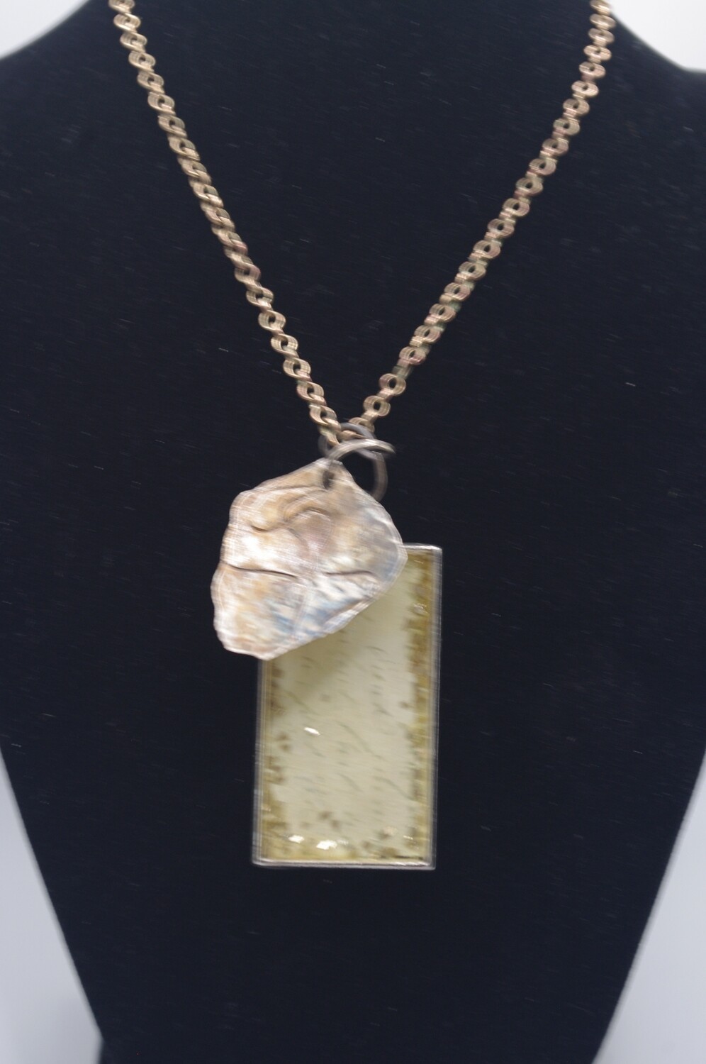 Letters and Glitter Gold Pendant Necklace