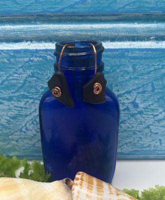 Copper Single Sea Glass Earrings
