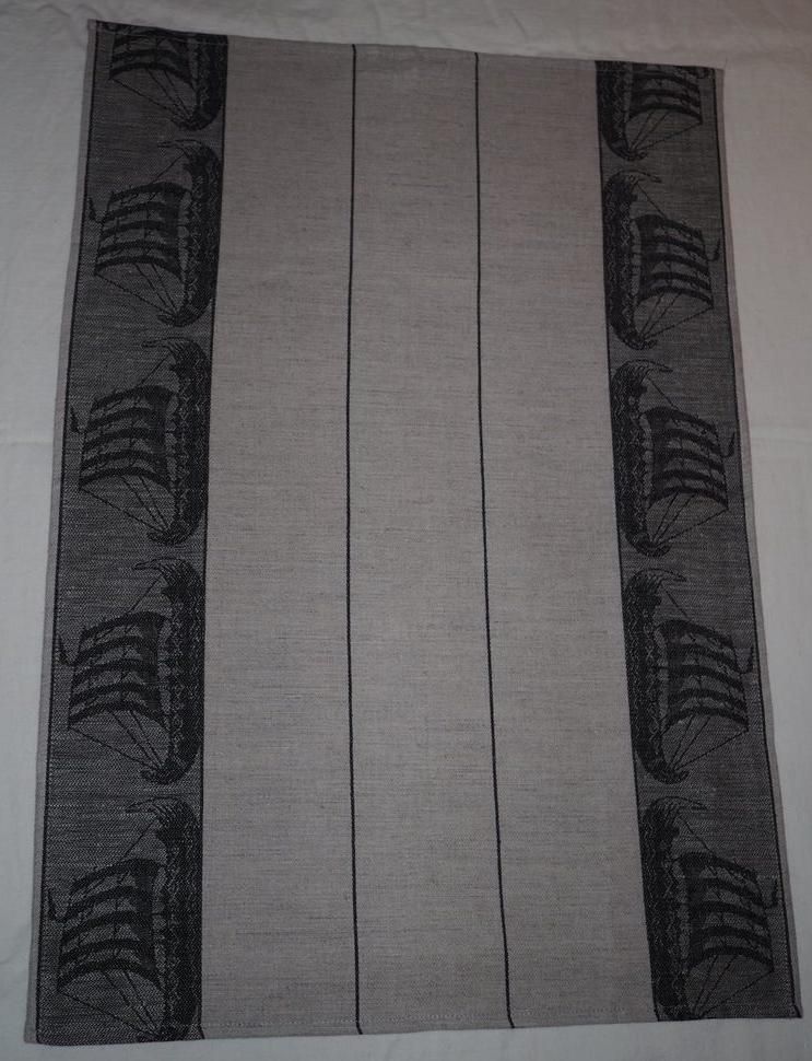 Viskestykke med vikingeskibe