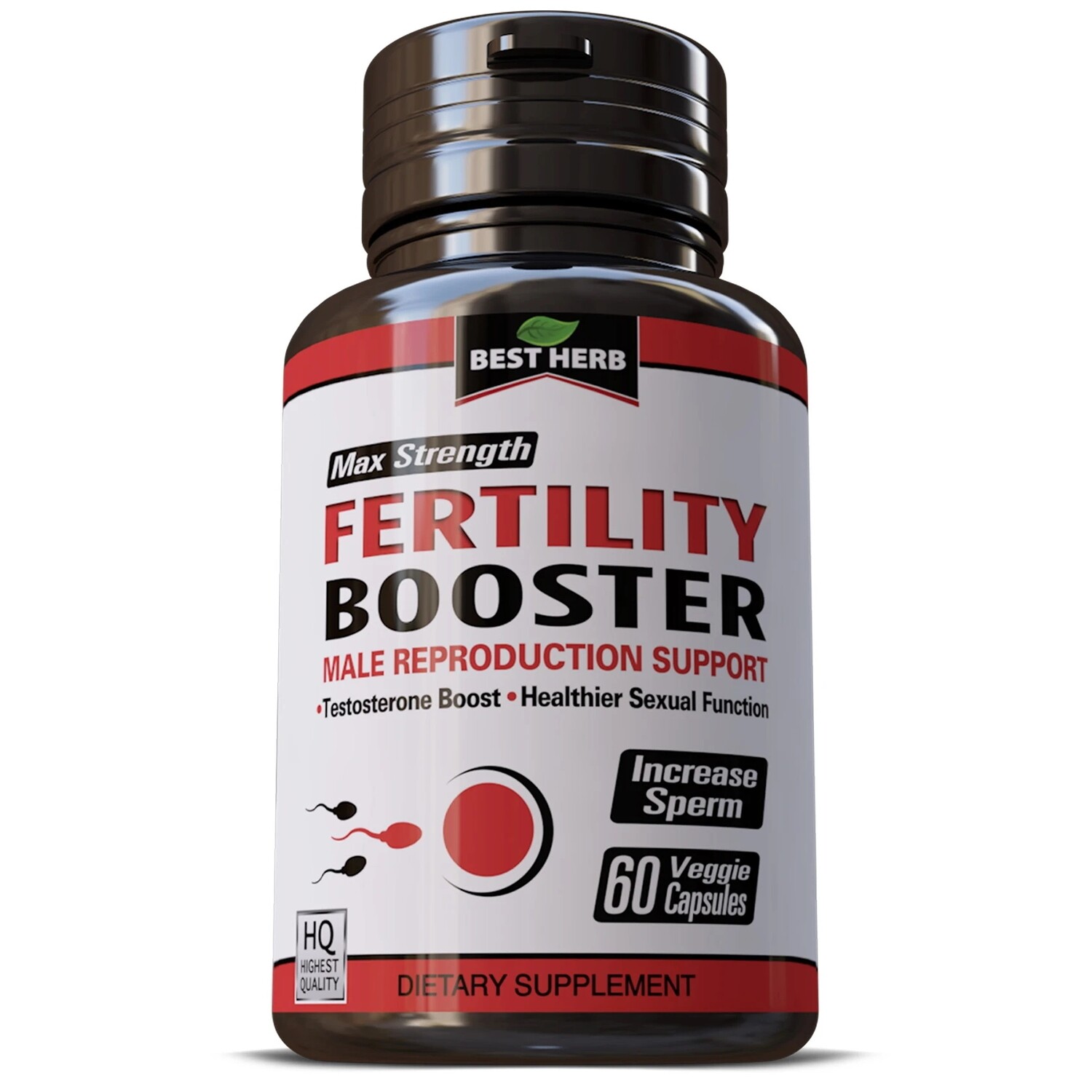 Natural Male Fertility Booster Aid Conception Support Increase Sperm Motility Volume 60 x Capsules