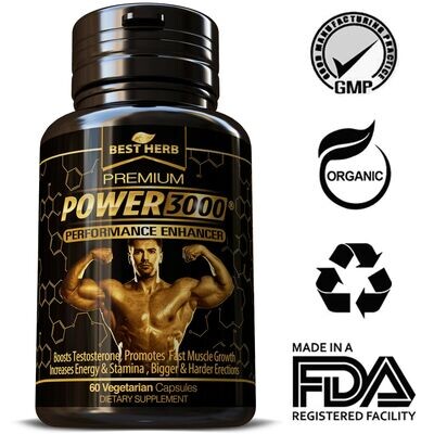 Best Save NZ HerbalsPower 300 Performance Enhancer Fast Muscle Growth Testosterone Booster 60 x Capsules