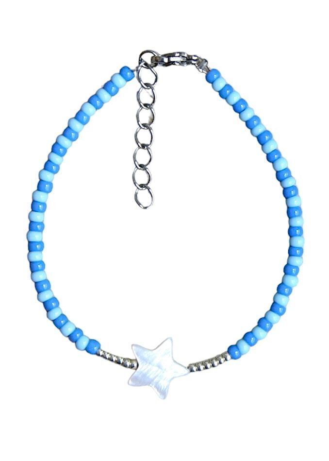 blauwe ster armband