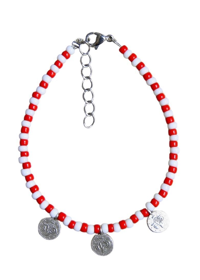 rood-witte munt armband