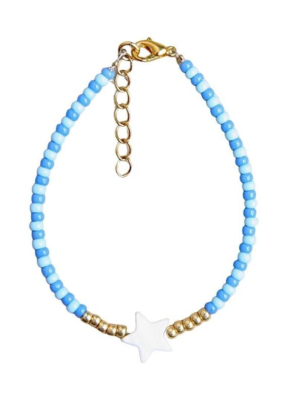 blauwe ster armband