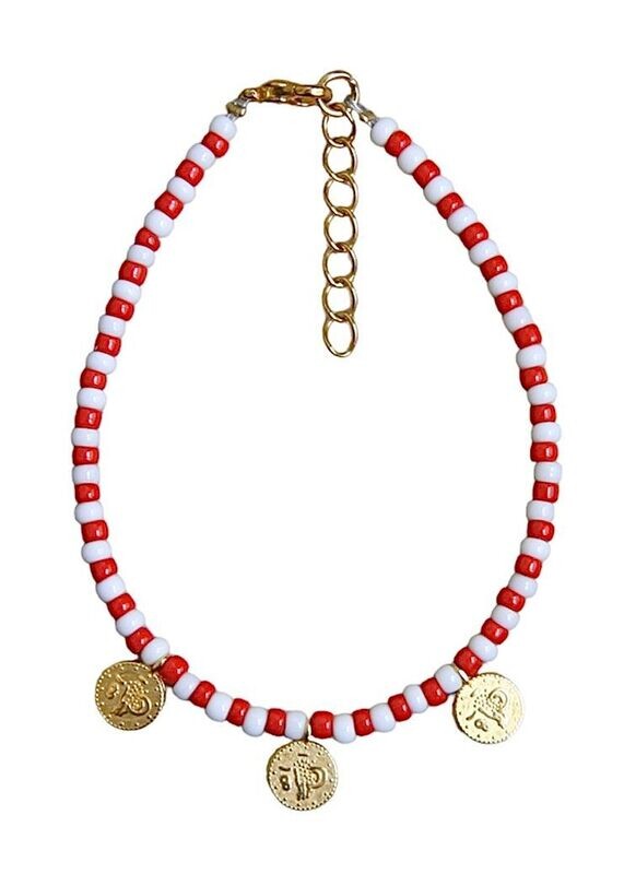 rood-witte munt armband