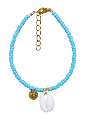 blauw schelp armbandje