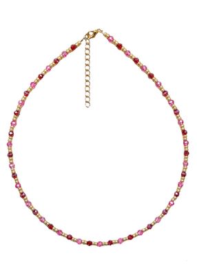 rood-roze-gouden ketting