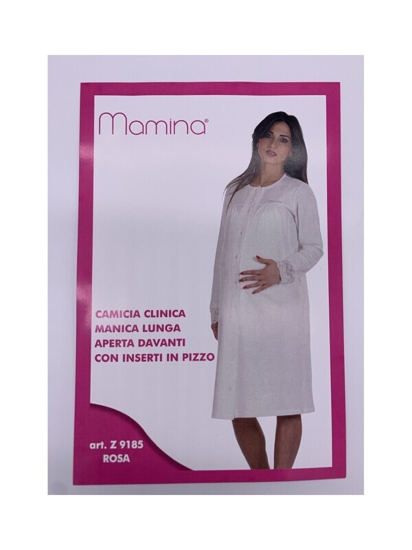 CAMICIA DA NOTTE MANICA LUNGA CON PIZZO