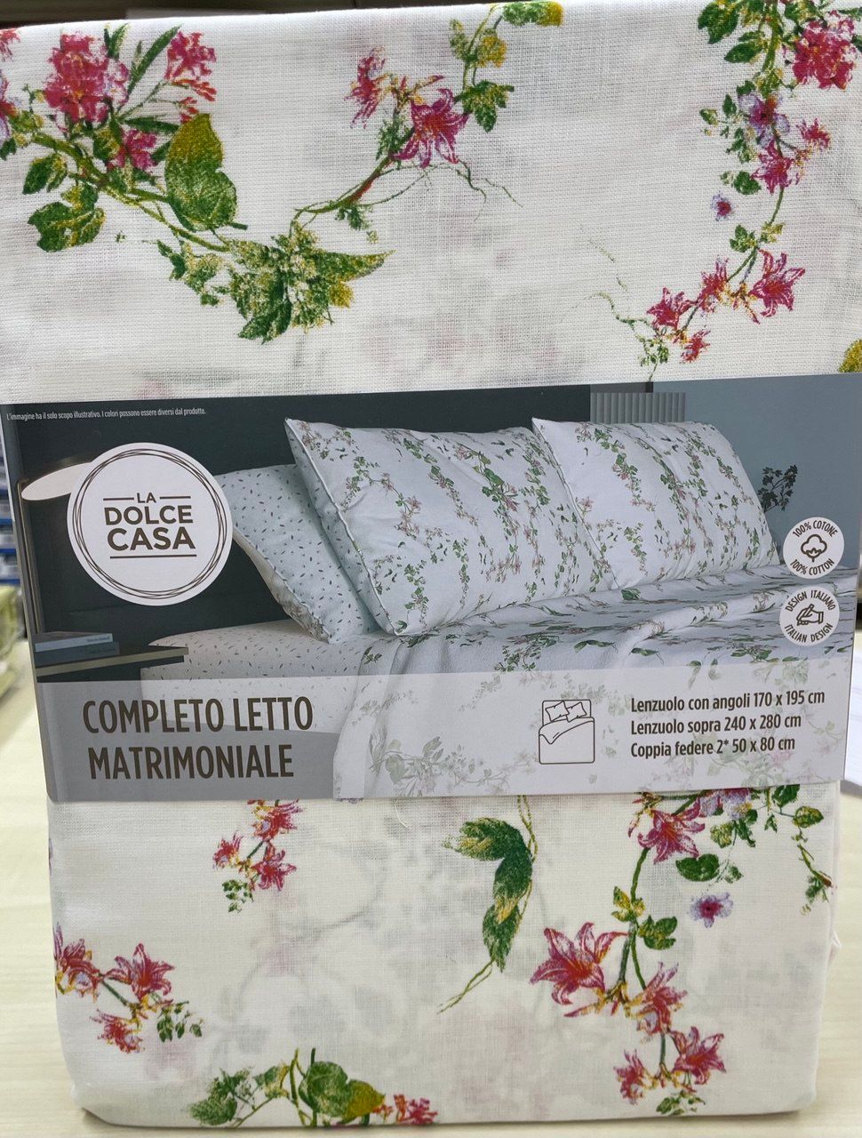 LENZUOLA MATRIMONIALE LA DOLCE CASA