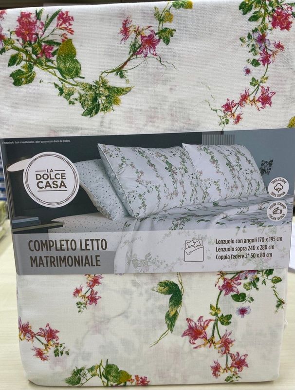 LENZUOLA MATRIMONIALE LA DOLCE CASA