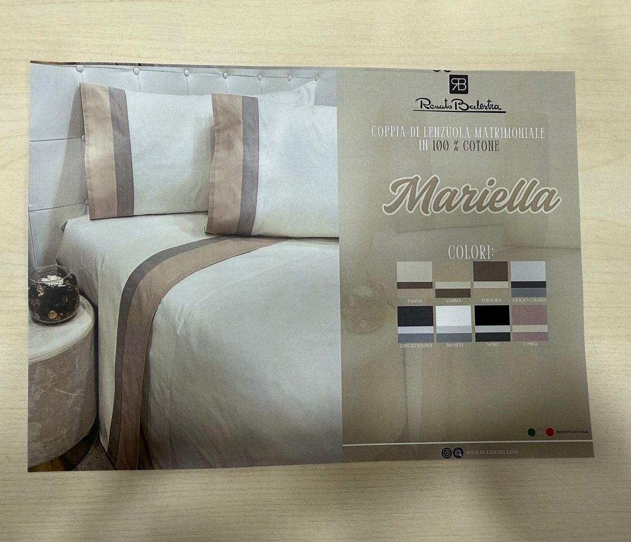 LENZUOLA MATRIMONIALE RENATO BALESTRA MARIELLA