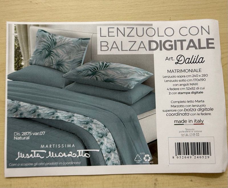 LENZUOLA MATRIMONIALE MARTA MARZOTTO NATURAL