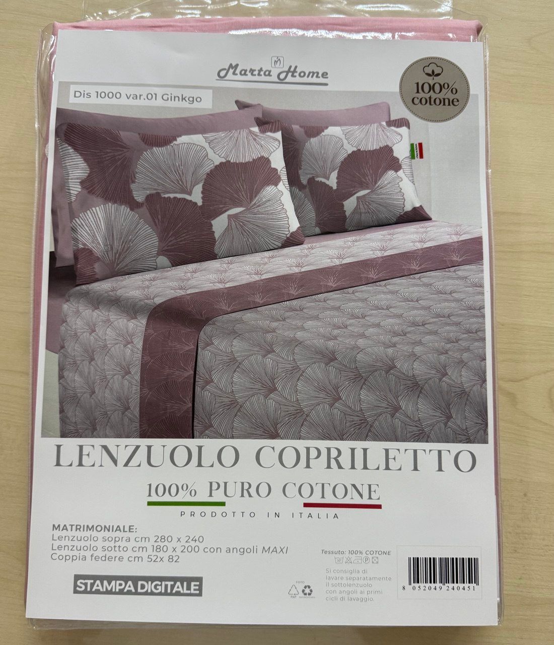 LENZUOLA  MATRIMONIALE MARTA MARZOTTO GINKO