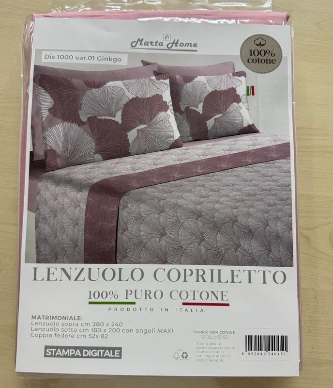 LENZUOLA  MATRIMONIALE MARTA MARZOTTO GINKO