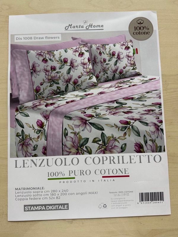 LENZUOLA MATRIMONIALE MARTA MARZOTTO DRAW FLOWER