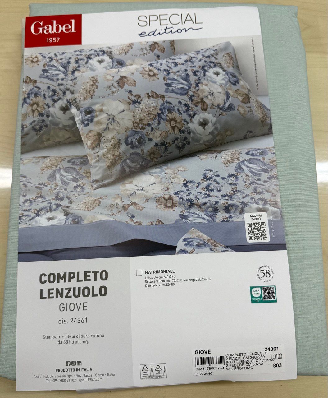 LENZUOLA MATRIMONIALE GABEL GIOVE