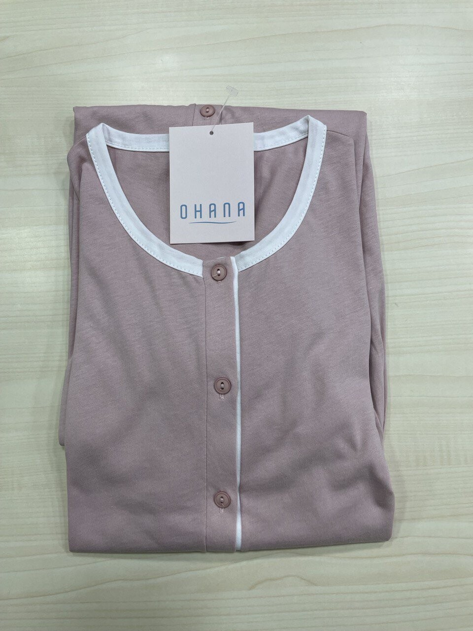 CAMICIA DA NOTTE OHANA, Taglia: 46, Colore: Cipria