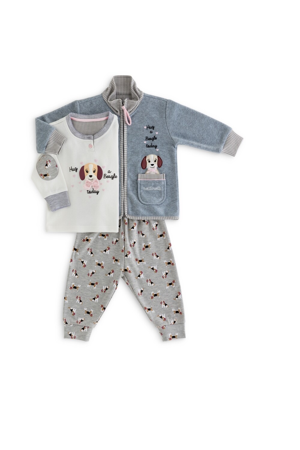 PIGIAMA 3 PEZZI NEONATA NOI DI NOTTE PIGIAMA 3 PEZZI NEONATA NOI DI NOTTE