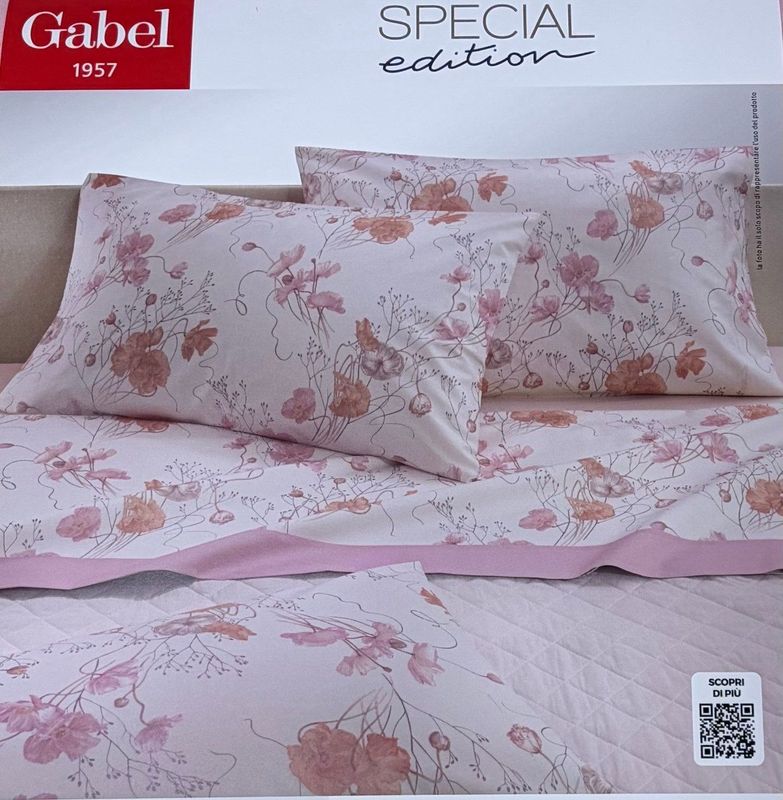 LENZUOLA MATRIMONIALE GABEL  PAPAVERI