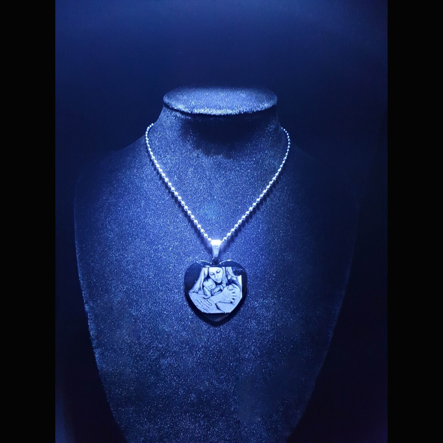 STAINLESS STEEL HEART PENDENT 40*40*5 MM