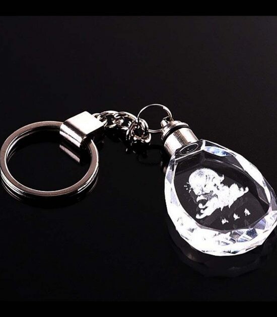 CRYSTAL OVAL KEYRING