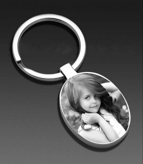 STAINLESS STEEL OVAL KEYRING