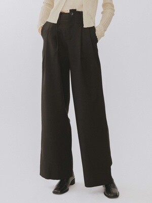 Asymetric Waistband Tailored Trousers