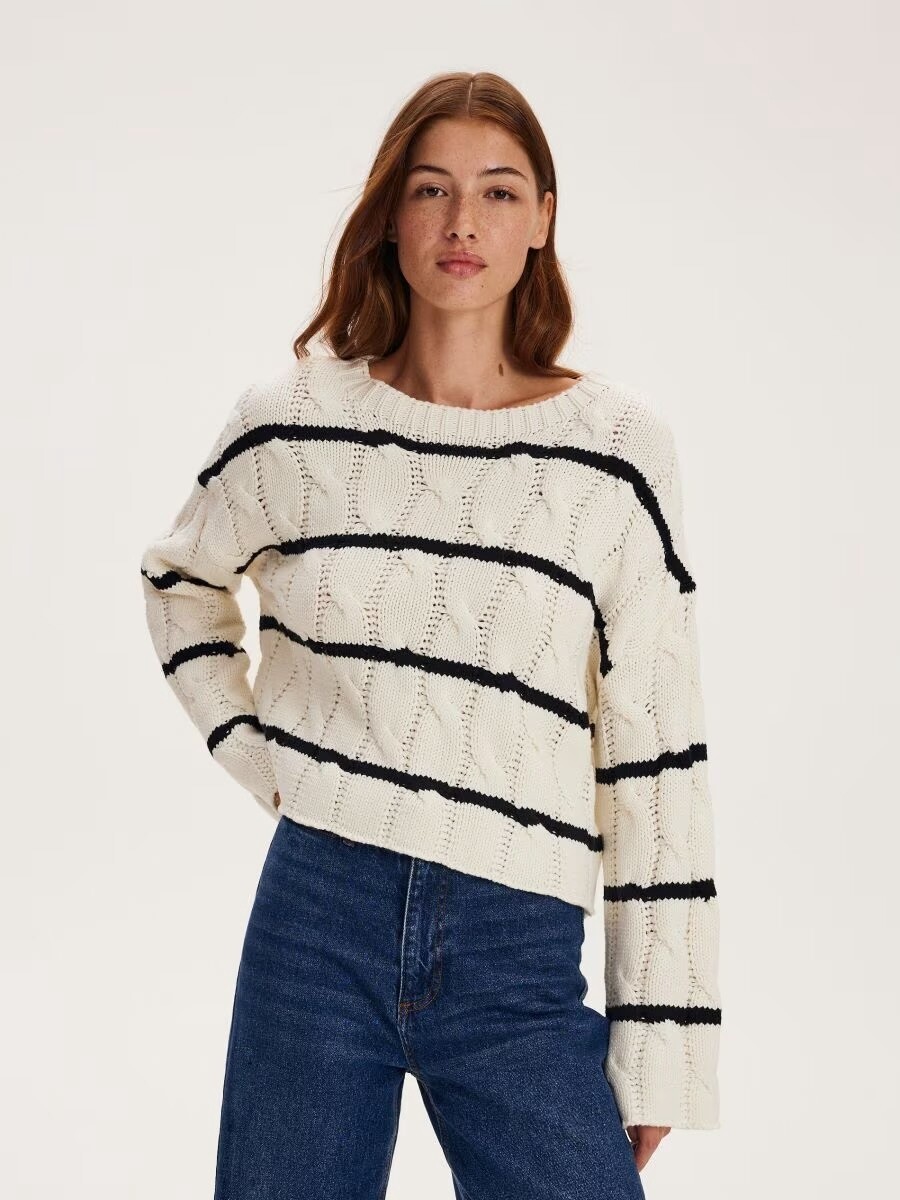 KAella Striped Knit Pullover