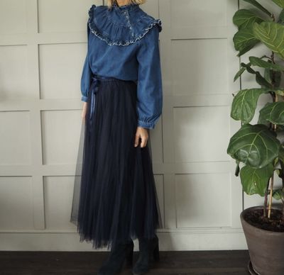 Tulle Skirt / Navy