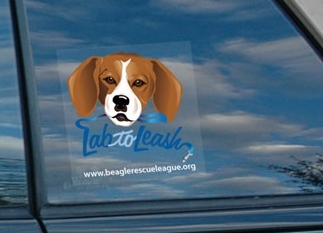 Lab to Leash window cling