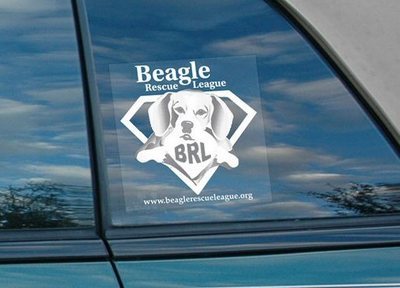 Beagle Rescue League window cling