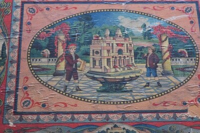 Jeu de construction en bois circa 1910