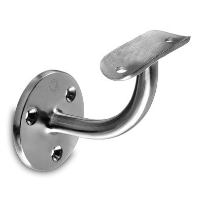 Brushed Steel Wall Rail Brackets UK | Steel Handrail Brackets UK