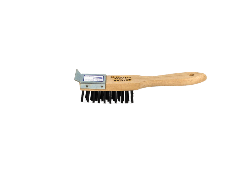 Brosse en fil d'acier avec racloir